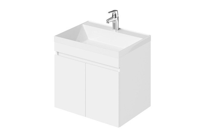 Изображение товара Тумба подвесная Alta 60, распашная 60 см, цвет каркаса белый скандинавский, фасада белый скандинавский