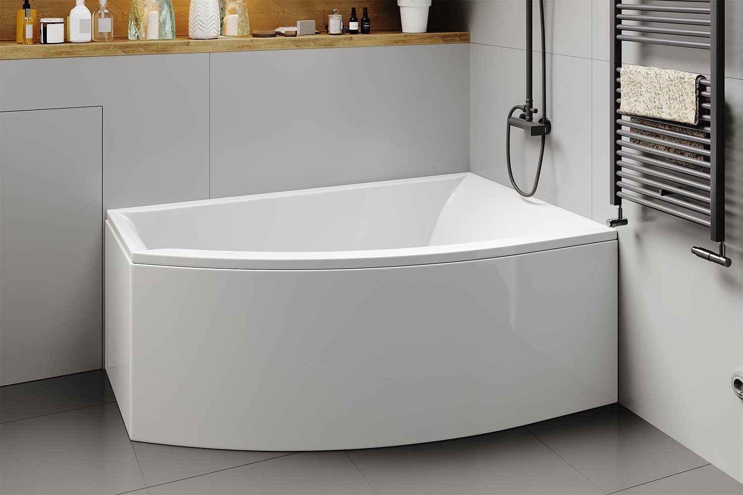 Ванна пристенная VAGNERPLAST Veronela Offset VPBA160VEA3PX-04 Right 160x105 см