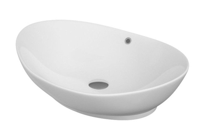 Изображение товара Раковина накладная TEYMI Lori 59х19,5х39 см белая санфарфор