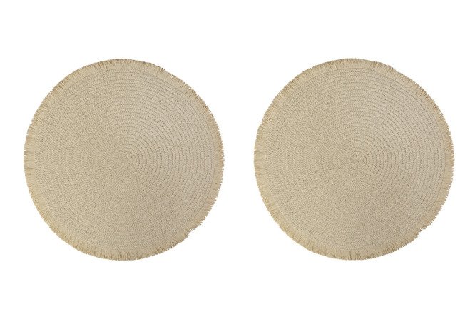 Изображение товара Набор индивидуальных салфеток Соломка Paper55 с бахромой 20 шт