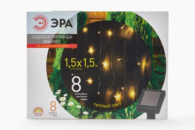 Изображение товара Гирлянда садовая ЭРА Занавес 1.5 м