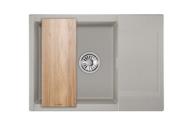 Изображение товара Врезная кухня мойка GRANULA Estetica 7003 70x50 см кварц крыло