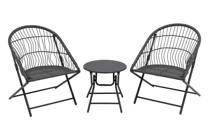 Изображение товара Комплект складной мебели Stool Group AD605004 цвет тёмно-серый