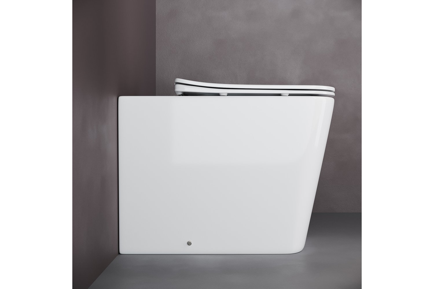 Унитаз напольный CERAMICANOVA Cubic Rimless 34.5х40х52 см