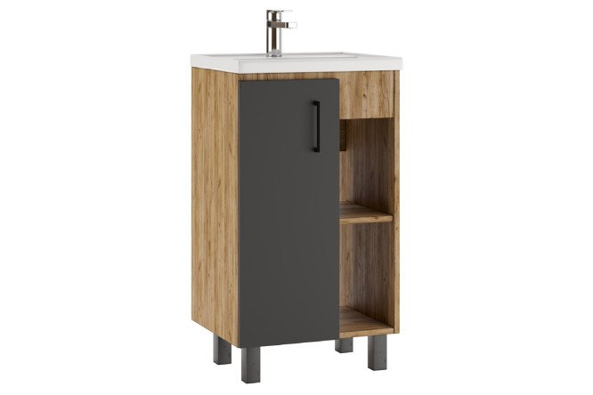 Изображение товара Тумба напольная Домино Craft Б/Я DCr2209T 47 см для ванной комнаты