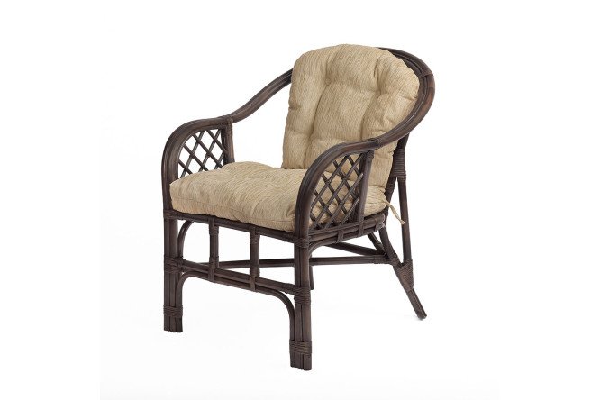 Изображение товара Кресло Маркос цвет каркаса орех матовый, мягких элементов бежевый