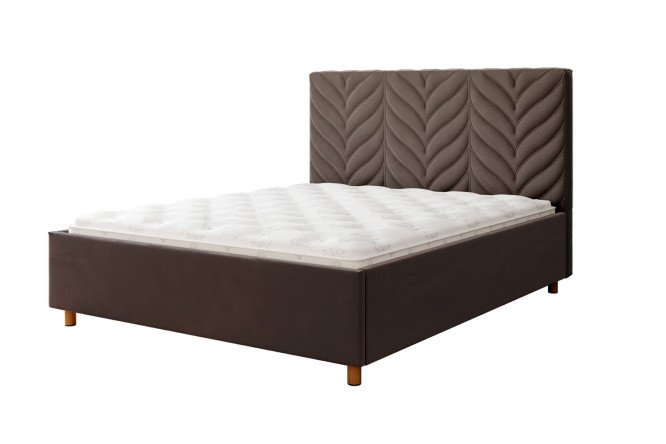 Кровать с подъёмным механизмом Sandra 180х200 см, коричневый, велюр
