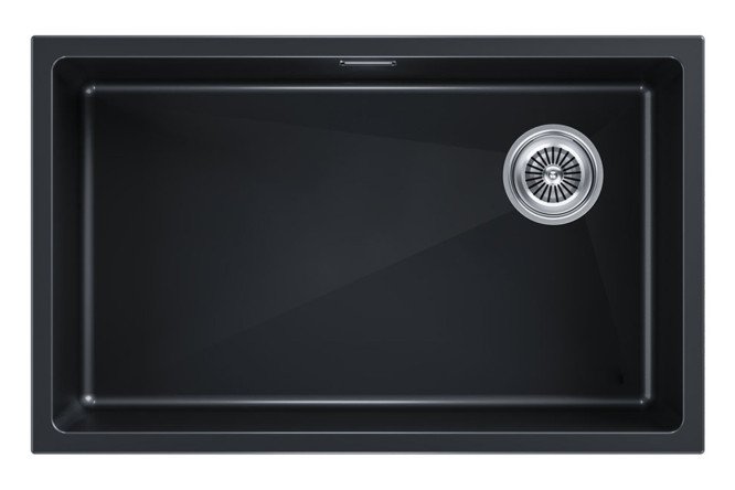 Изображение товара Мойка врезная PAULMARK Lumi 74UNI-SKEW IT-GRANIT LU74SK-BLM 74х44х21 см