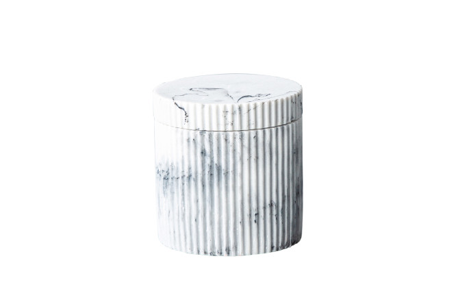 Изображение товара Органайзер для ватных палочек и дисков EVIO Marble 9.6x10.2x9.6 см