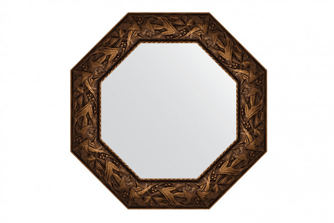 Изображение товара Настенное зеркало в багетной раме EVOFORM Octagon 63х63 см Византия бронза