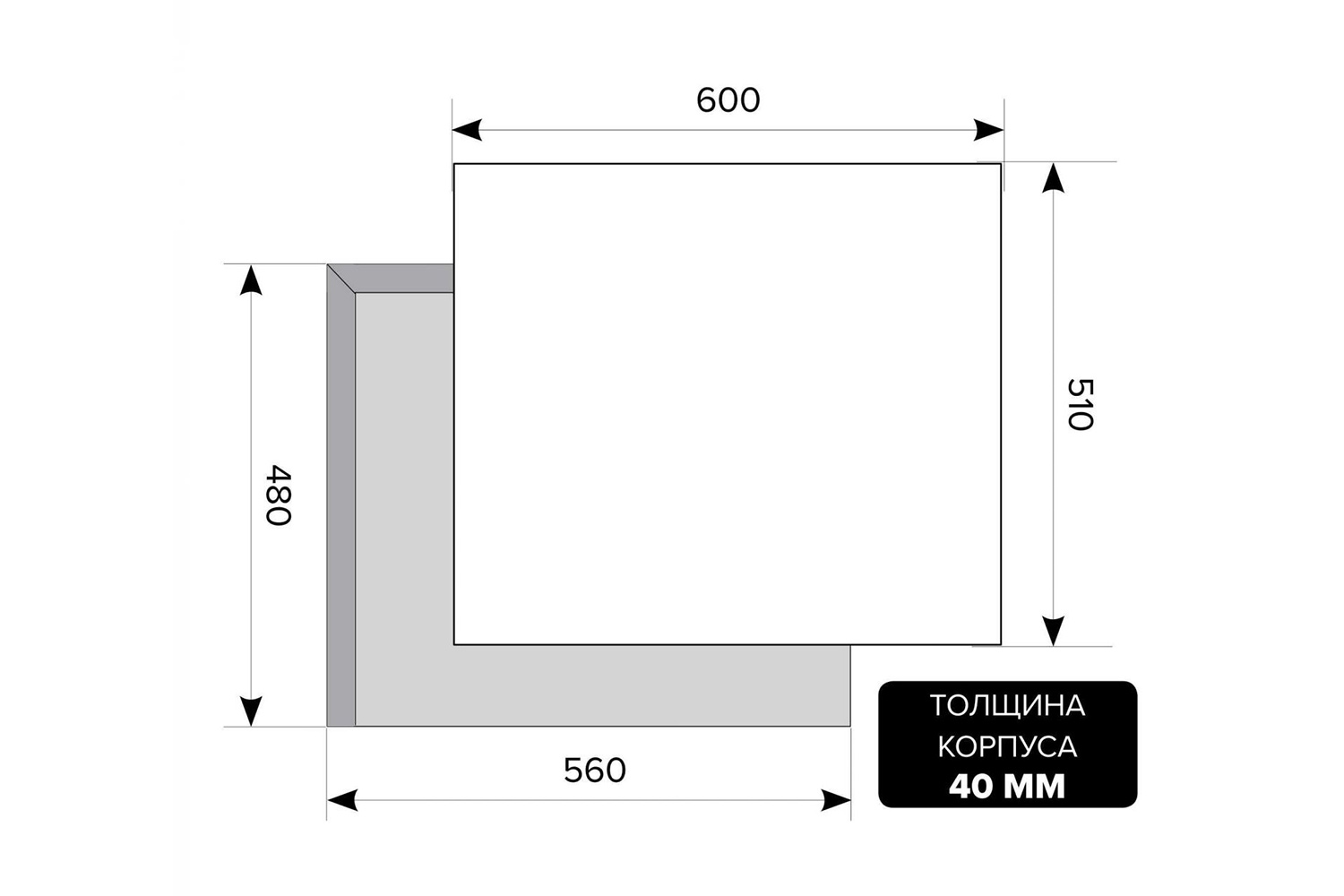 Газовая панель GVE 6044-1 C