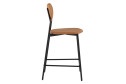 Стул барный Stool Group Minnie 42х89х49.5 см, цвет обивки коричневый, ножек чёрный