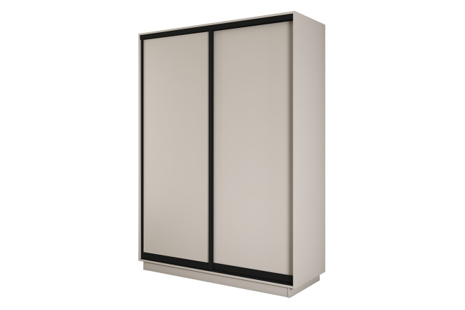 Изображение товара Трехдверный шкаф-купе Slide-2 v.2 120х240х60 см кашемир/чёрный профиль