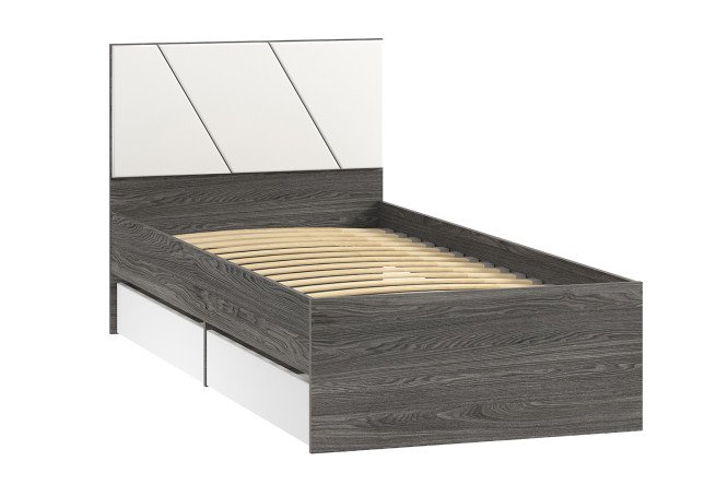 Изображение товара Кровать Summit 90x200 см в современных цветах ясень, меренга, белый