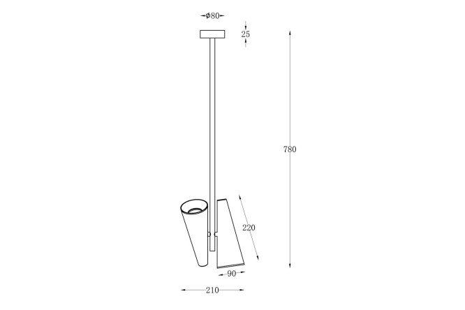 Светильник подвесной MAYTONI DECORATIVE LIGHTING Modern Giro 4 кв.м., 21х78х21 см, GU10