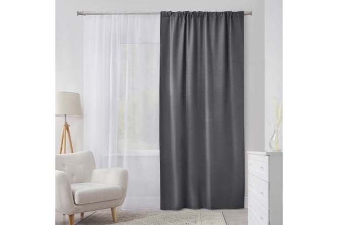 Изображение товара Штора MICASA Lany 150х280 см, 1 шт., цвет графит