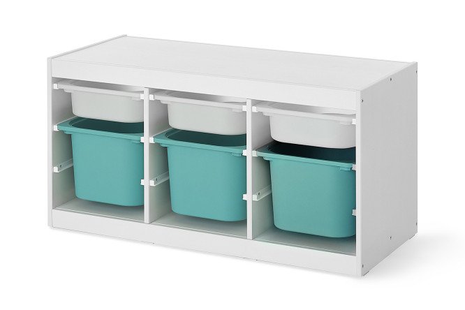 Изображение товара Стеллаж Макс с контейнерами 99х52х44 см 6 ящиков для организации пространства