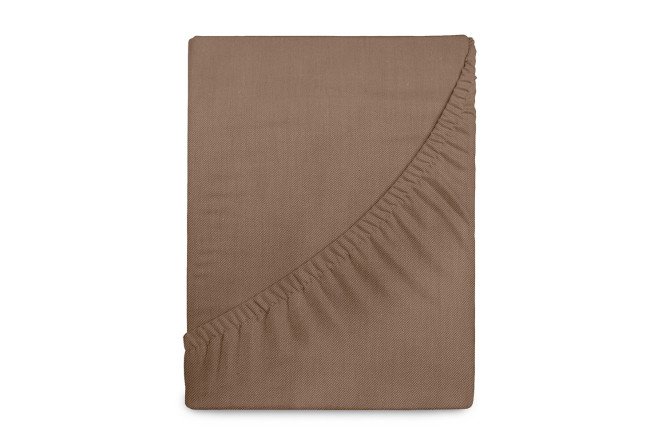 Простыня на резинке Sateen Caramel Сатин