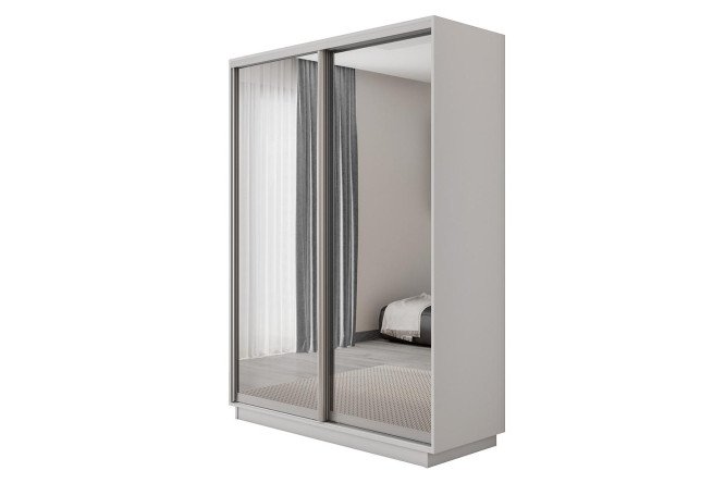 Изображение товара Шкаф-купе 2-дверный Оптима 120х220х60,1 см белый снег с зеркалами Изображение товара Шкаф-купе 2-дверный Оптима 120х220х60,1 см белый снег с зеркалами