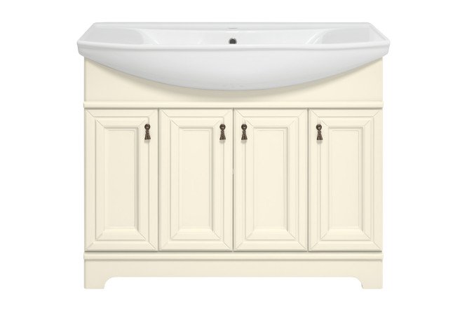 Изображение товара Тумба напольная Лувр 105 П-Лвр01105-1014 106.5 см, цвет каркаса слоновая кость, фасада слоновая кость