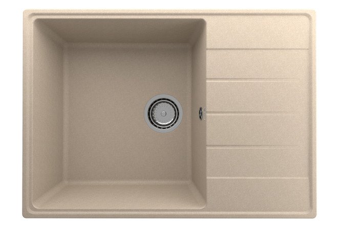 Изображение товара Мойка ULGRAN Quartz Prima 700-03 с крылом 50х70х20 см кварцевый композит