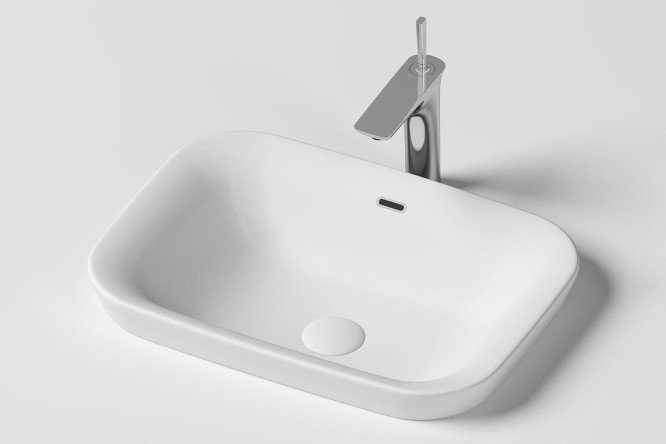 Умывальник встраиваемый сверху CERAMICANOVA Element CN6041 58х15х40 см