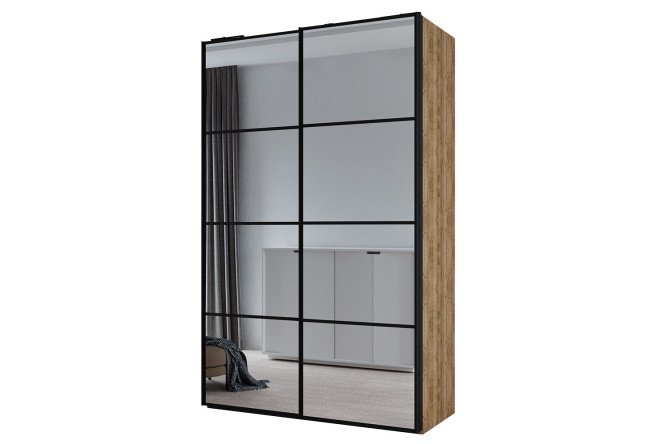 Изображение товара Шкаф-купе Оскар Ультра 150x236x38,8 см дуб табачный зеркало профиль