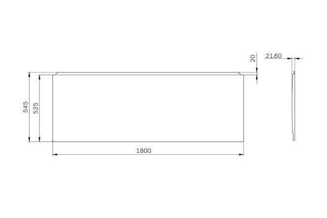 Панель фронтальная для ванны AM.PM X-Joy W94A-180-080W-P 180х54.5 см