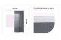 Штора на ленте MICASA Kosett 144х280 см, 1 шт., цвет серый