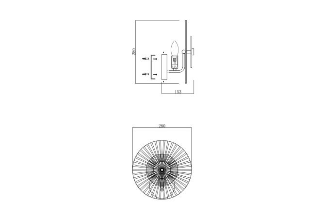 Бра MAYTONI DECORATIVE LIGHTING Modern Aster 2 кв.м, E14