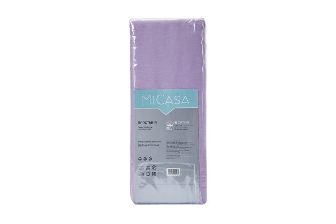 Простыня MICASA Calma Сатин 150х215 см, 1,5 спальный