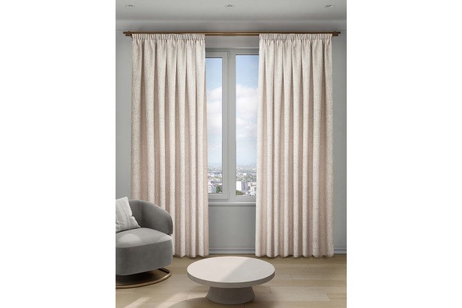 Изображение товара Штора на ленте Decofest Лина 200х280 см, 1 шт., цвет бежевый