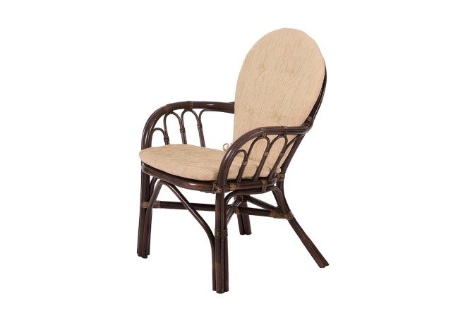 Изображение товара Стул обеденный Джакарта цвет каркаса тёмно-коричневый, мягких элементов бежевый