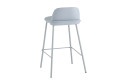 Стул полубарный Stool Group Mist 47х80х47 см, цвет сидушки серо-голубой, ножек серо-голубой