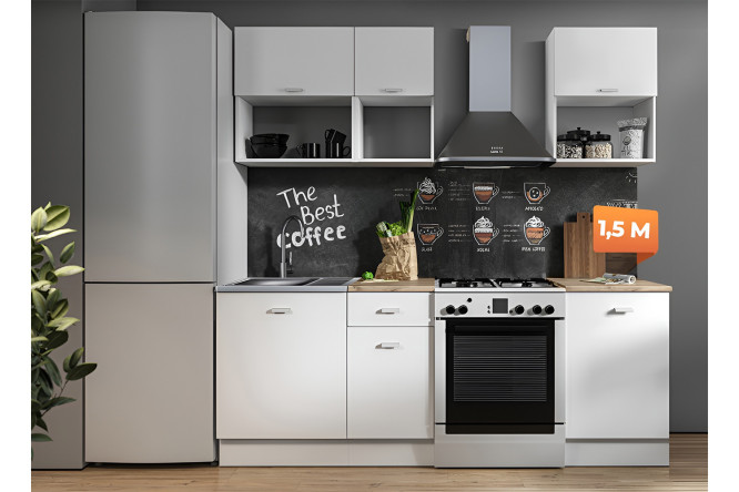 Изображение товара Кухня Изида 150х214х60 см белая каркас и фасад