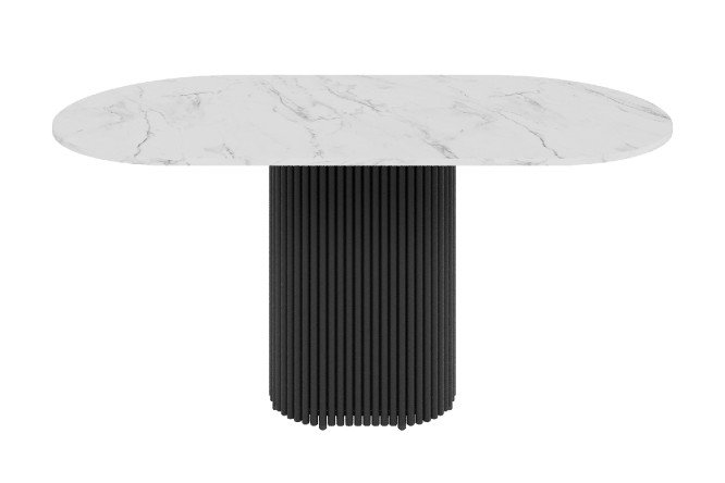 Изображение товара GENGLASS Trubis oval - стол 160x75x80 см с трубчатым основанием