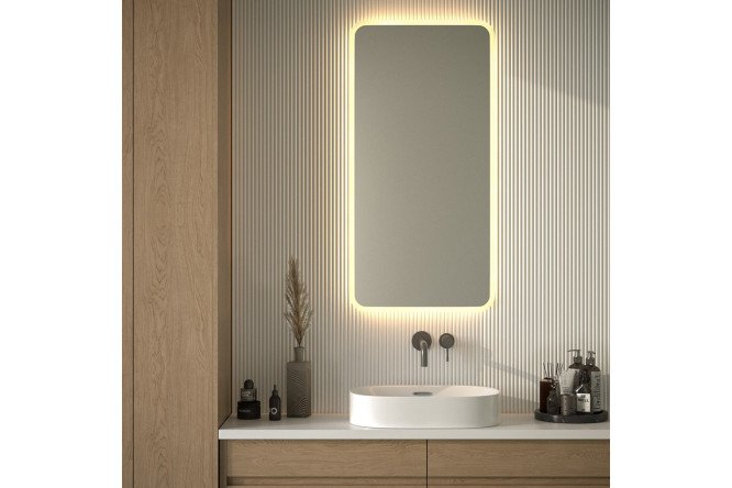 Зеркало с подсветкой DEFESTO Lume DF 3818 с матированием 60х120 см