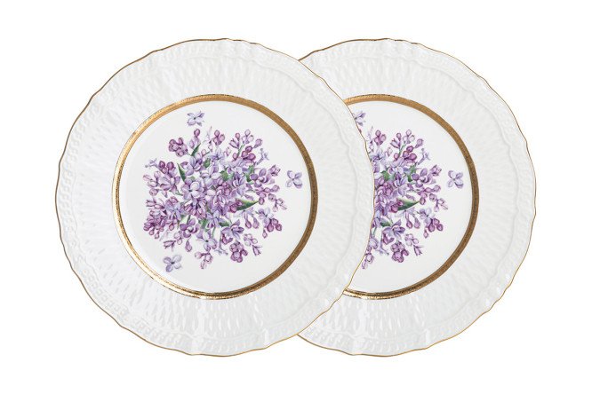 Изображение товара Набор закусочных тарелок Lefard Lilac из фарфора 2 шт.