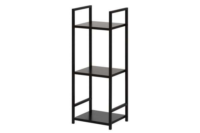 Изображение товара Стеллаж 3 полки Стилвуд черный металл ЛДСП 30х79х23,5 см