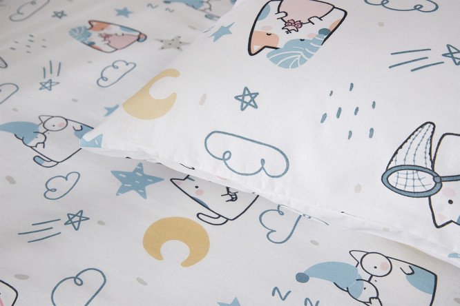 Комплект постельного белья MICASA kids Cats 112х147 см
