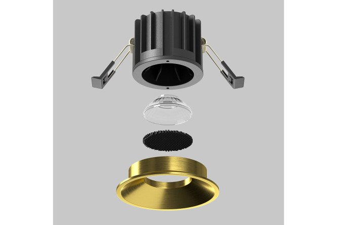 Светильник встраиваемый MAYTONI Downlight Round 8x6x8 см, LED