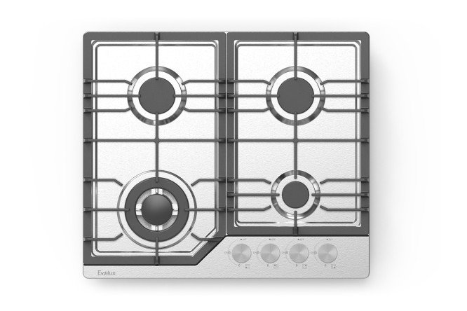 Изображение товара Газовая варочная панель EVELUX HEG 638 X 58.5 см с 4 зонами нагрева