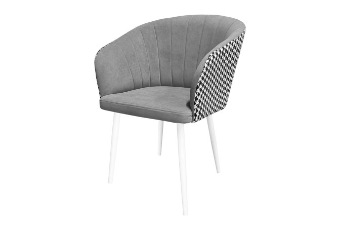 Изображение товара Стул Верона из велюра с металлическими ножками, размеры 60х83х61 см