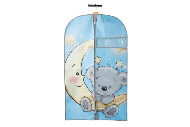 Изображение товара Чехол для одежды Мишка 60x100x0.3 см из спанбонда и ПВХ защитный ящик