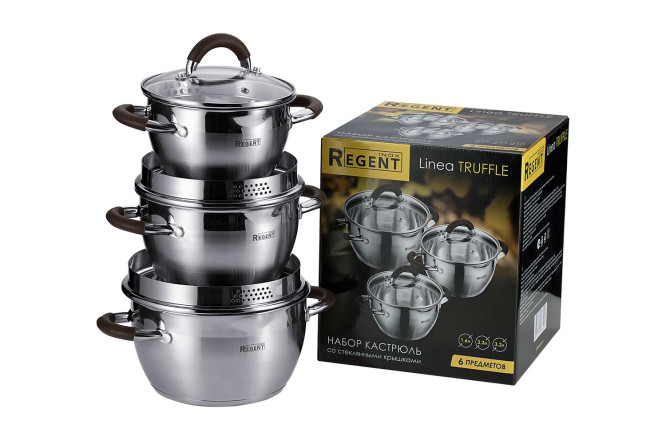 Фото 7 Набор кастрюль с крышками REGENT Inox Truffle