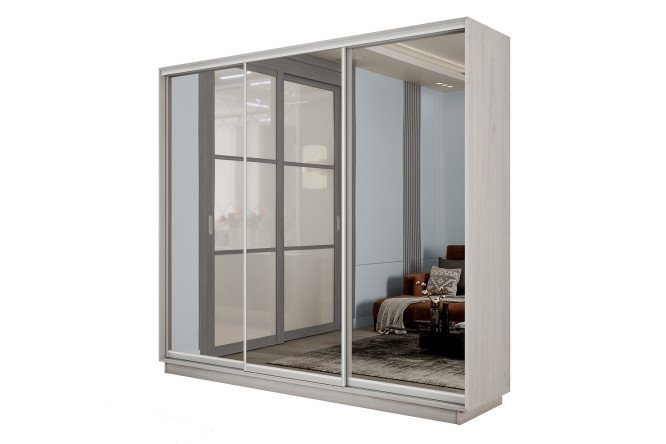 Изображение товара Шкаф-купе 3-дверный Slide-2 210х220 см ясень анкор светлый