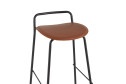 Стул барный Stool Group Mantis 46.5х82х47 см, цвет обивки коричневый, ножек чёрный