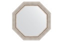 Зеркало настенное в багетной раме EVOFORM Octagon BY 3789, римское серебро 76.6х76.6 см