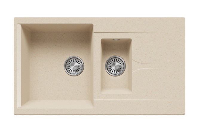 Изображение товара Мойка врезная с крылом POLYGRAN Brig-870 87х50х20 см искусственный камень