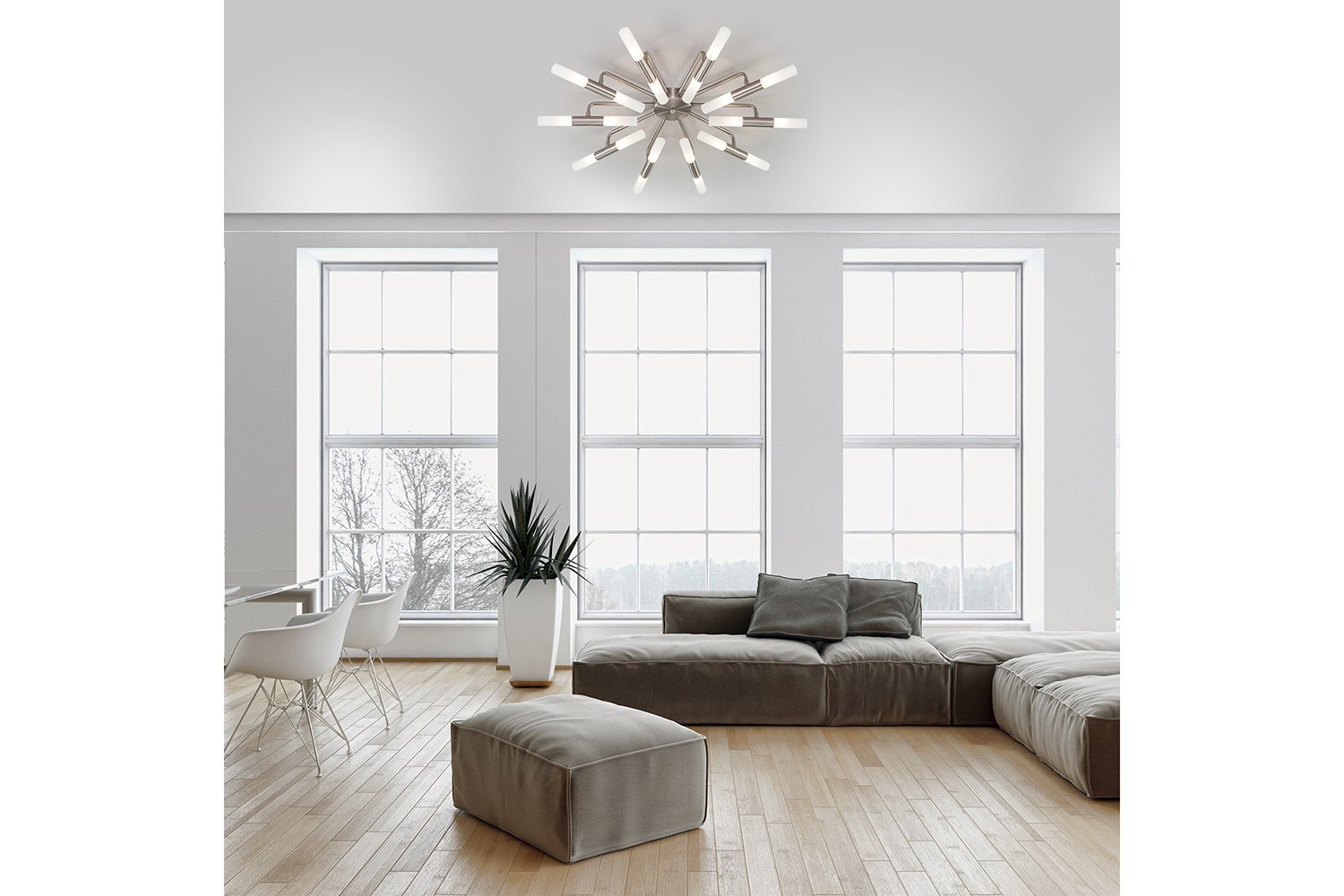 Светильник потолочный BOGATE'S Bastone 18 кв.м., 70x8.8x70 см, G4